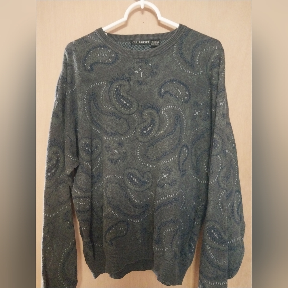 Claiborne paisley sweater